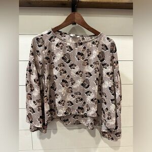 Bar III Floral Print Women's Top- size Large
